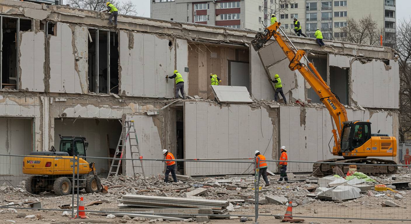 Демонтаж панельных общественных зданий