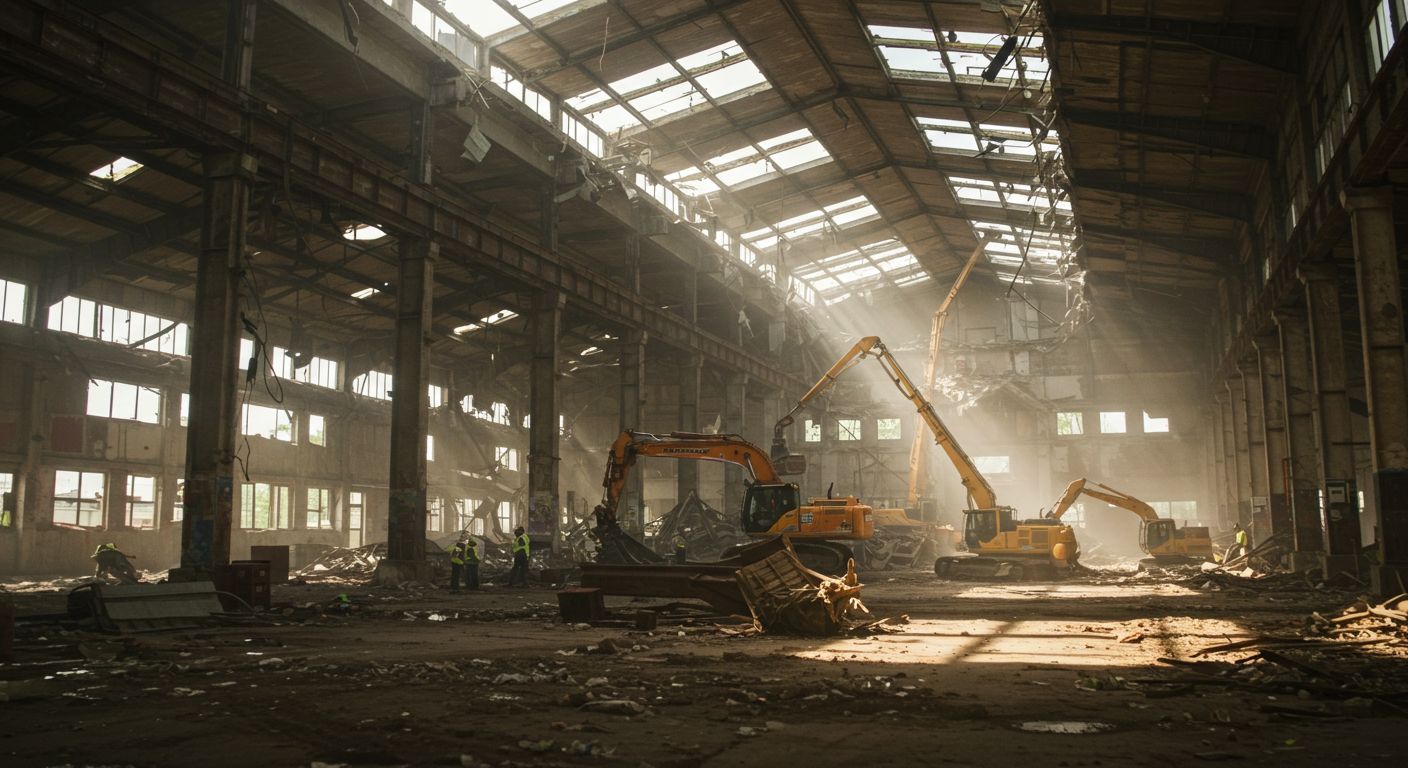 Демонтаж складов для строительных материалов