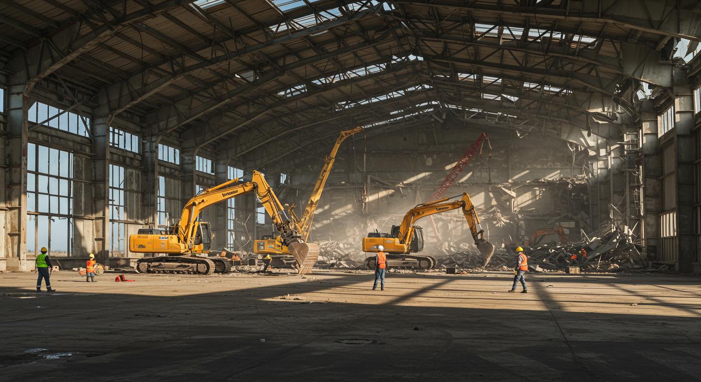 Демонтаж ангара для изменения назначения участка