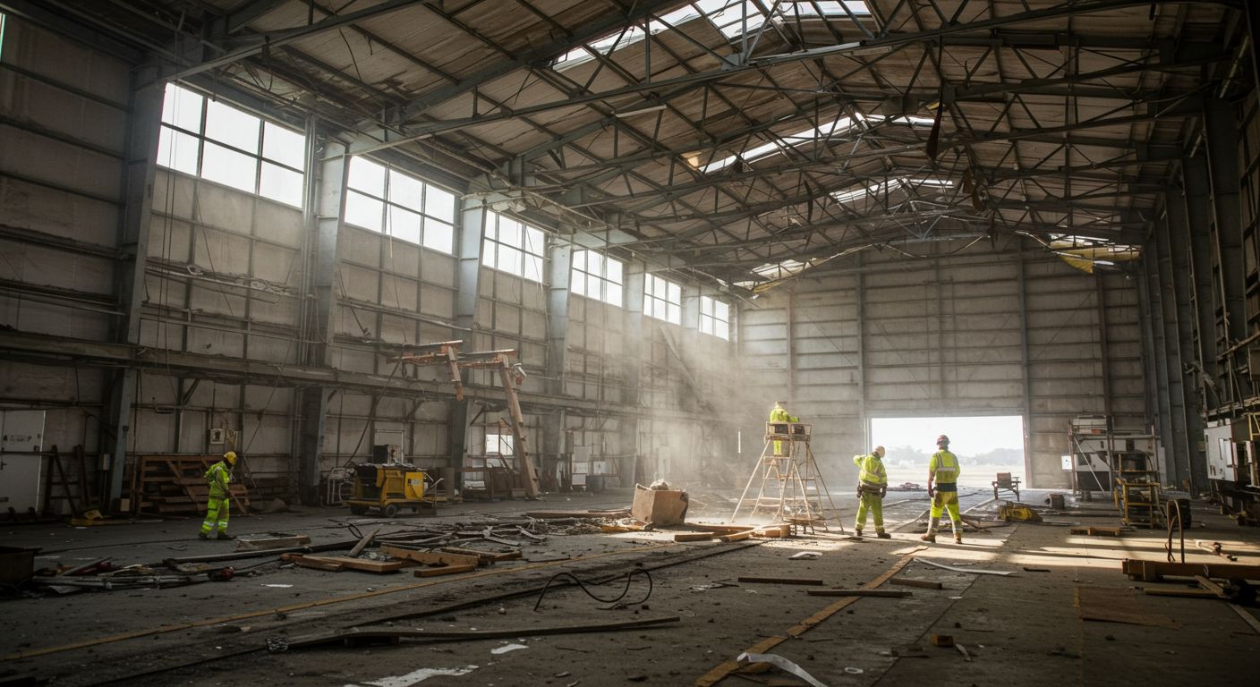 Демонтаж ангаров при переоборудовании помещений