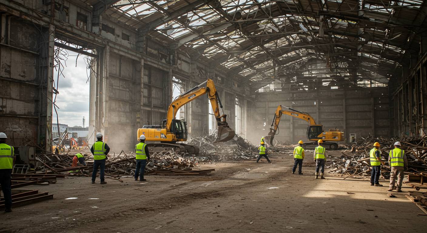 Демонтаж ангаров для реконструкции и переоборудования Демонтаж ангаров при переоборудовании помещений