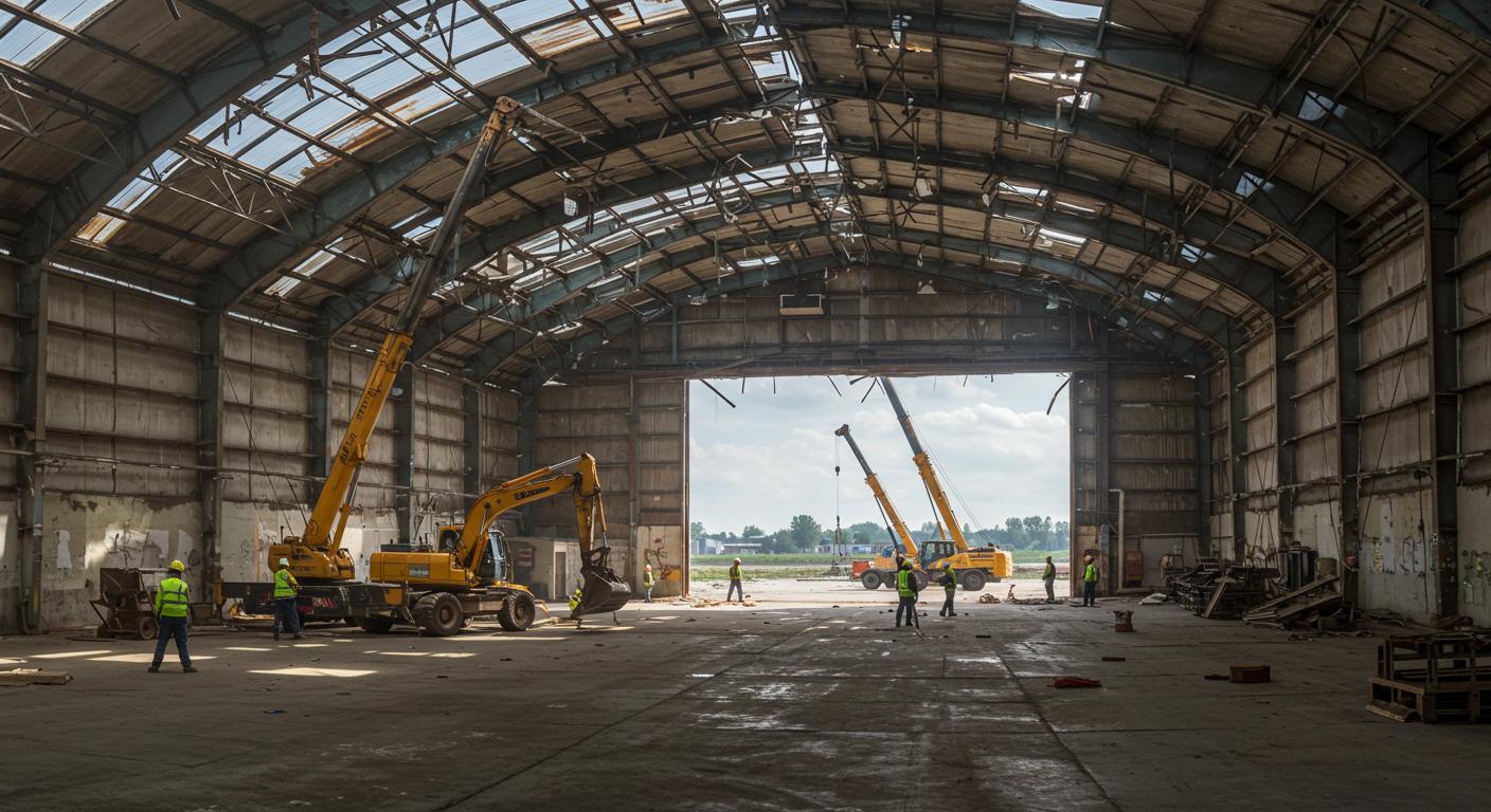 Демонтаж ангара при ликвидации бизнеса