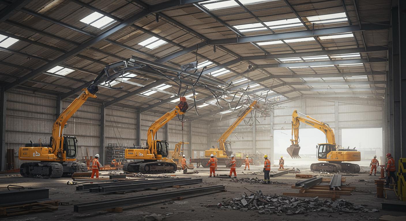 Демонтаж ангара при модернизации склада