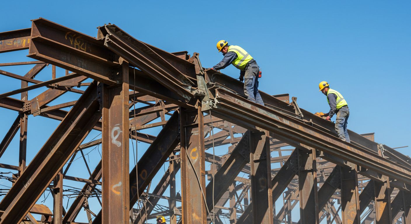 Демонтаж ангаров из старых профилей