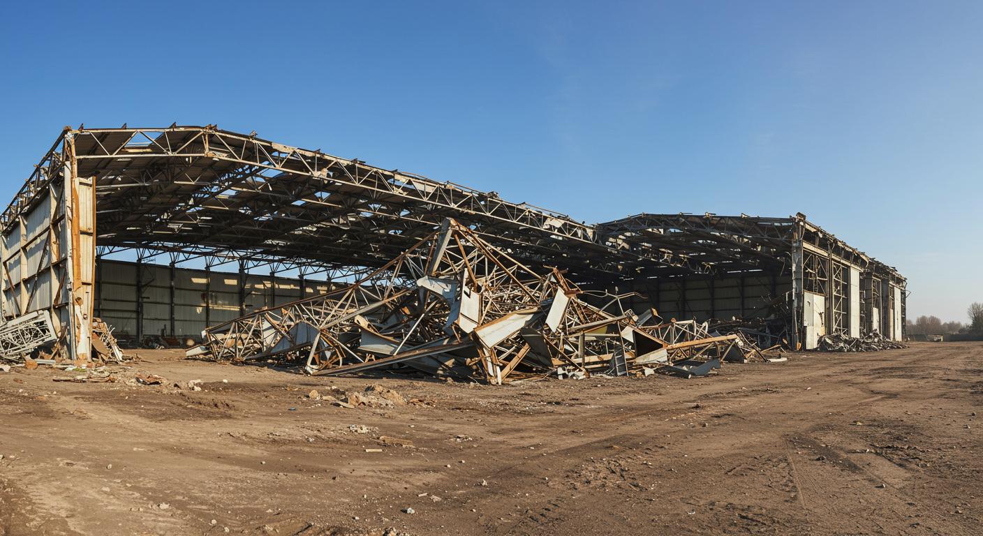 Утилизация металлоконструкций после демонтажа ангара