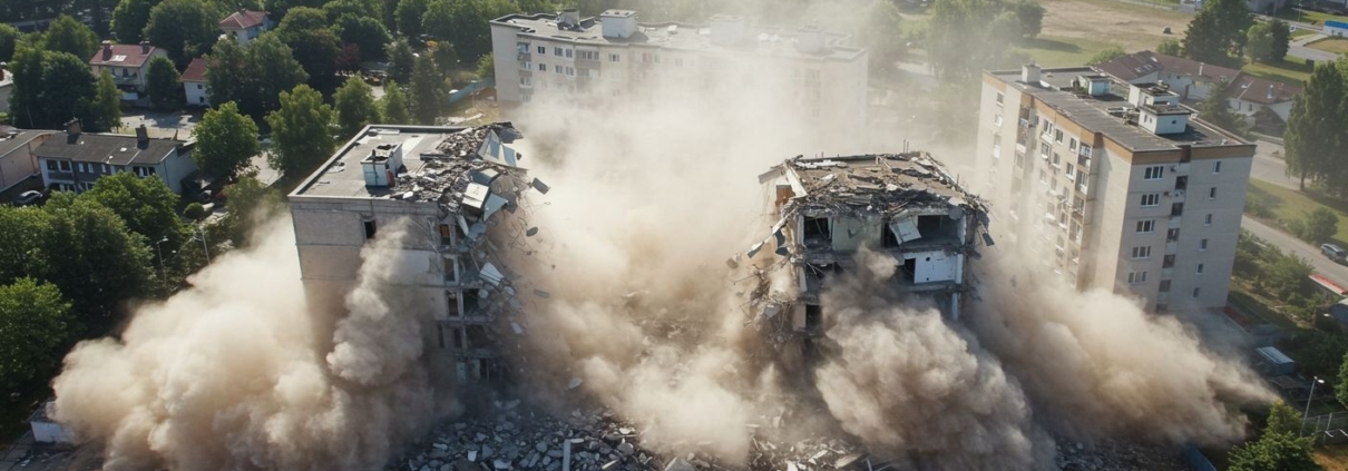 Демонтаж жилых домов средней этажности