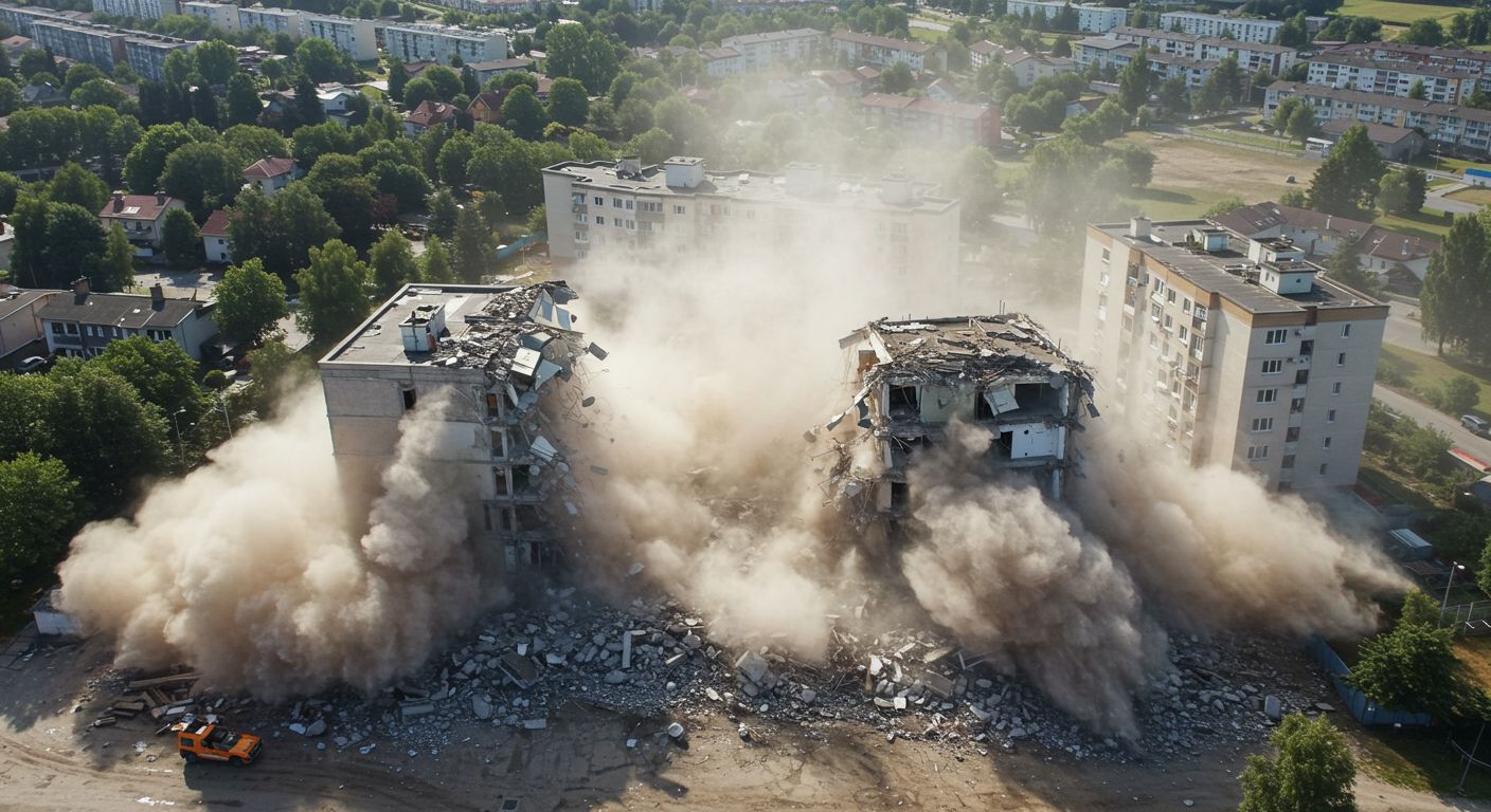 Демонтаж жилых домов средней этажности