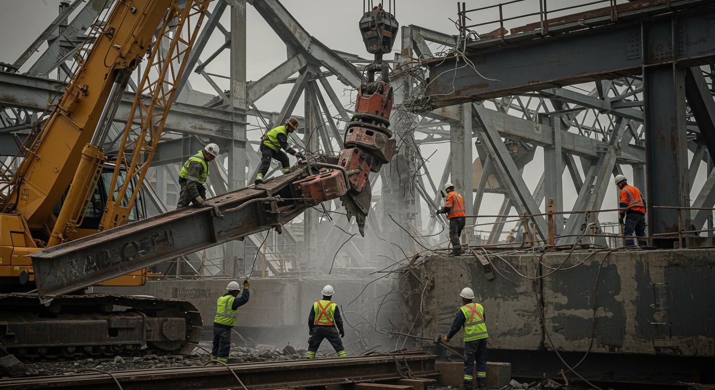 Комплексный демонтаж мостов и инженерных сооружений с вывозом металла
