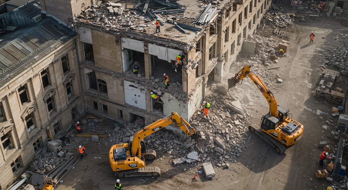 Демонтаж административных зданий