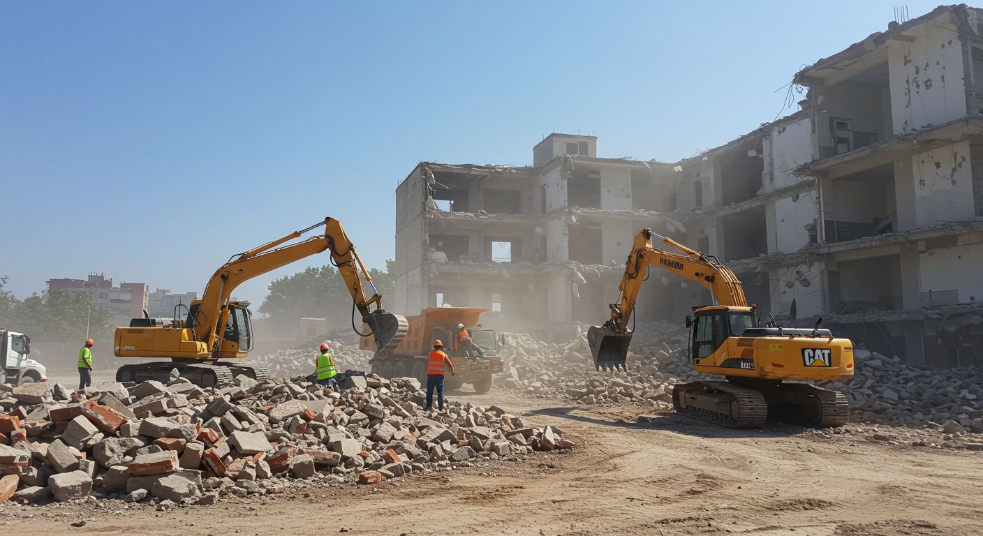 Вывоз бетона и кирпичного лома