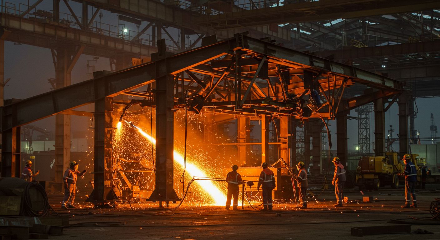 Разборка ангаров с применением газорезки