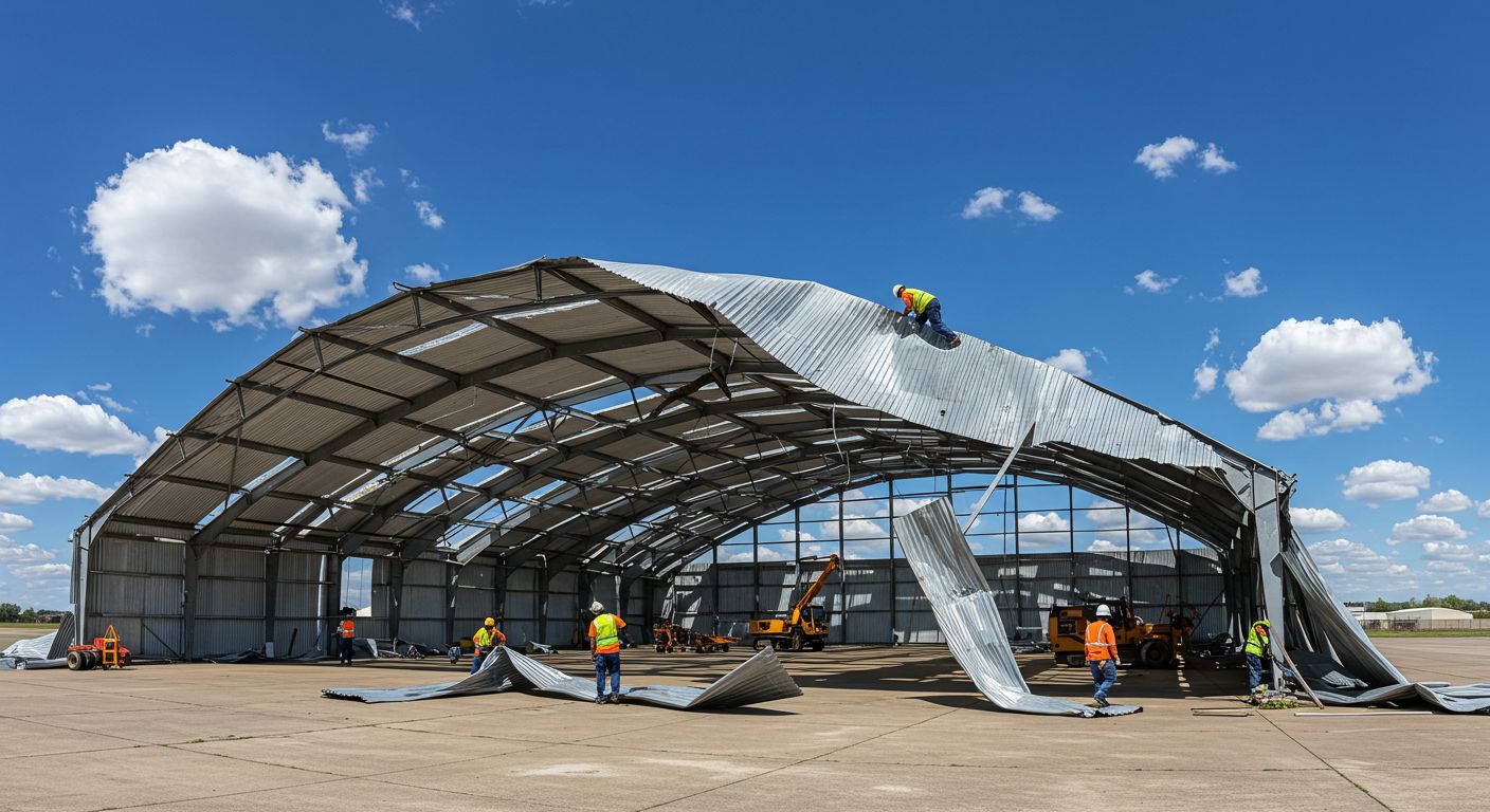 Демонтаж ангаров из профнастила