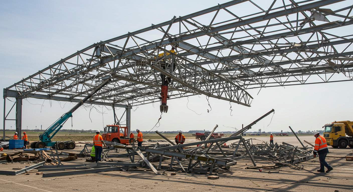 Демонтаж ангаров для реконструкции