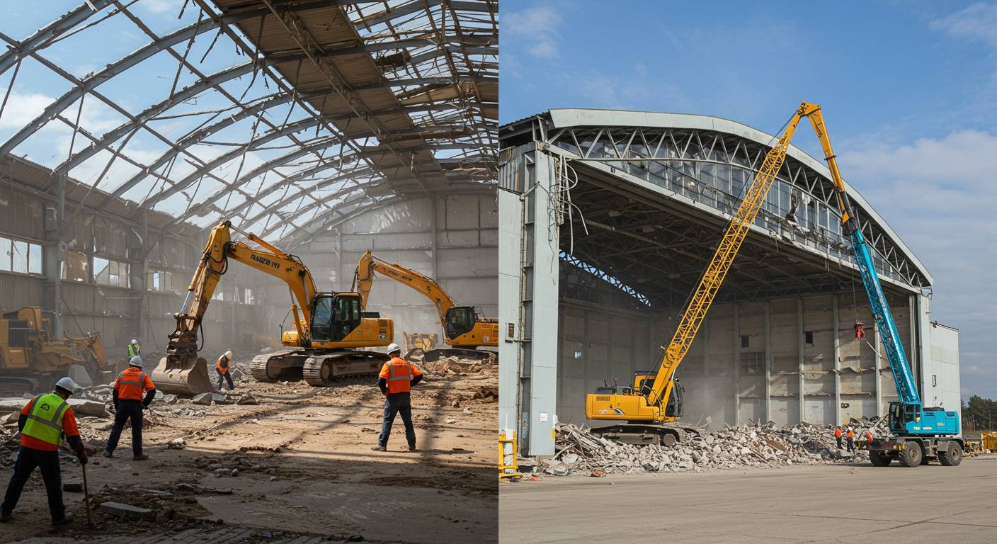 Методы демонтажа ангаров