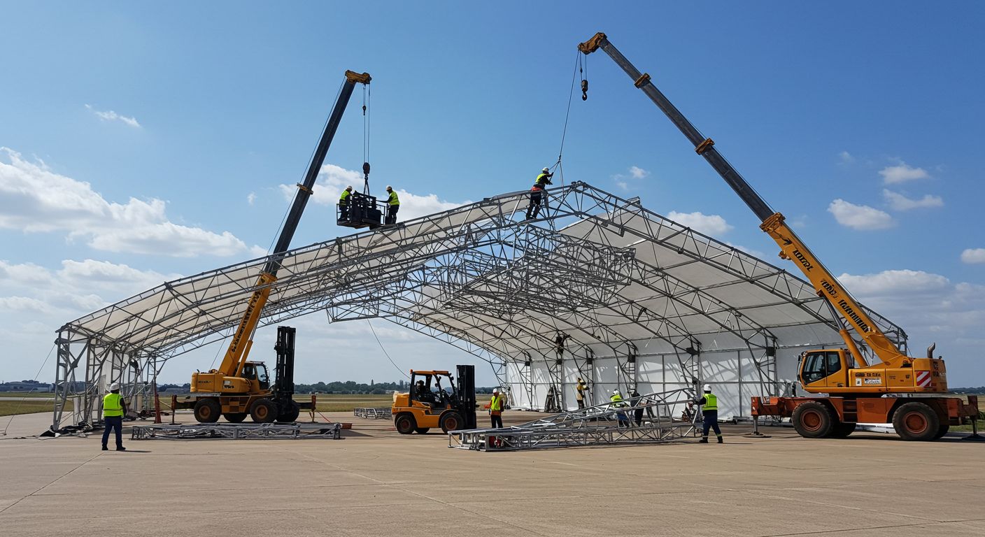 Демонтаж временного ангара