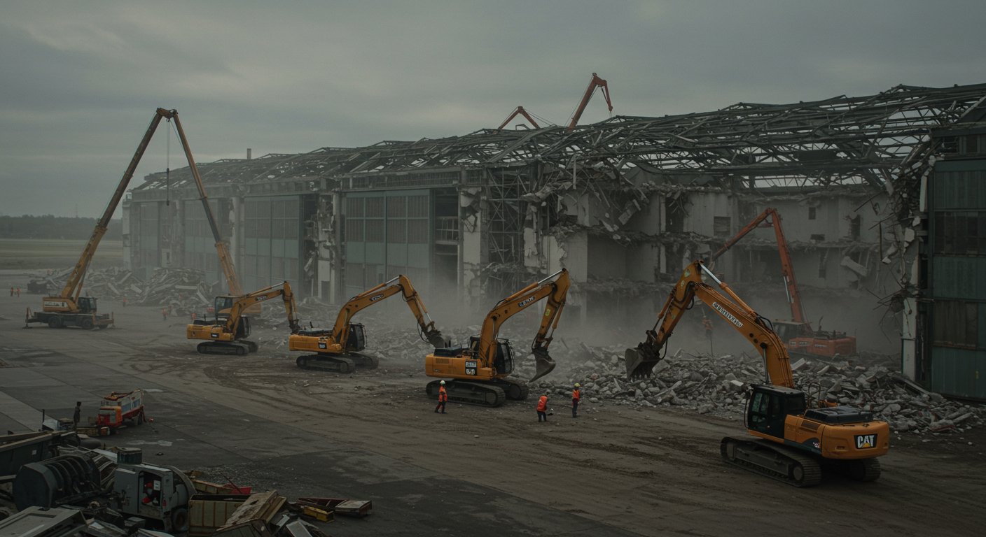 Демонтаж всесезонного ангара с аккуратной разборкой панелей